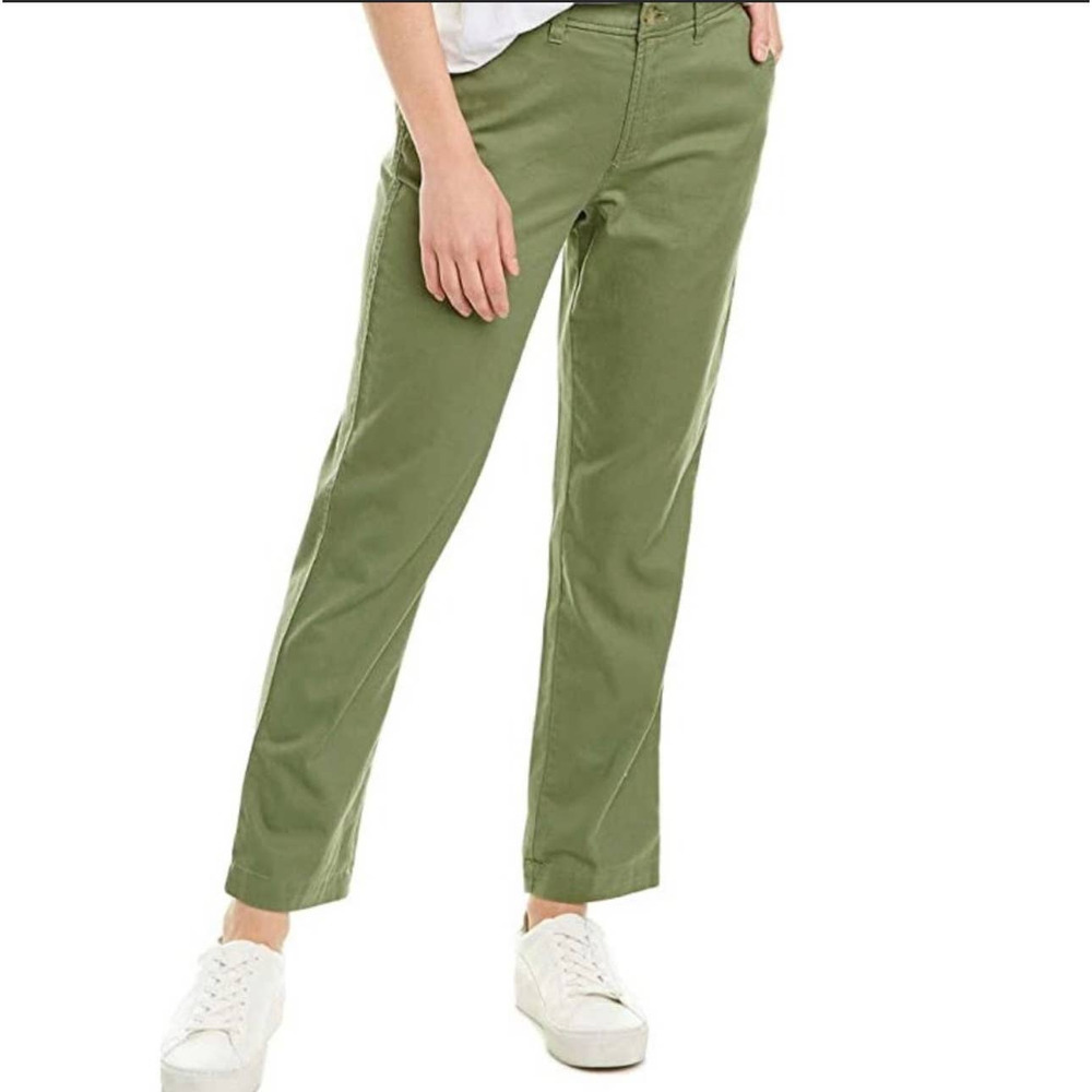 J. Crew Olive Green Straight-Leg Pants